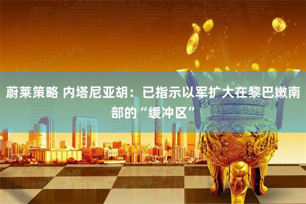 蔚莱策略 内塔尼亚胡：已指示以军扩大在黎巴嫩南部的“缓冲区”
