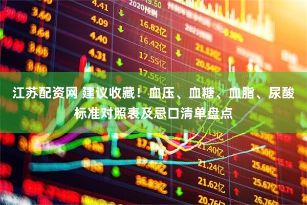 江苏配资网 建议收藏！血压、血糖、血脂、尿酸标准对照表及忌口清单盘点